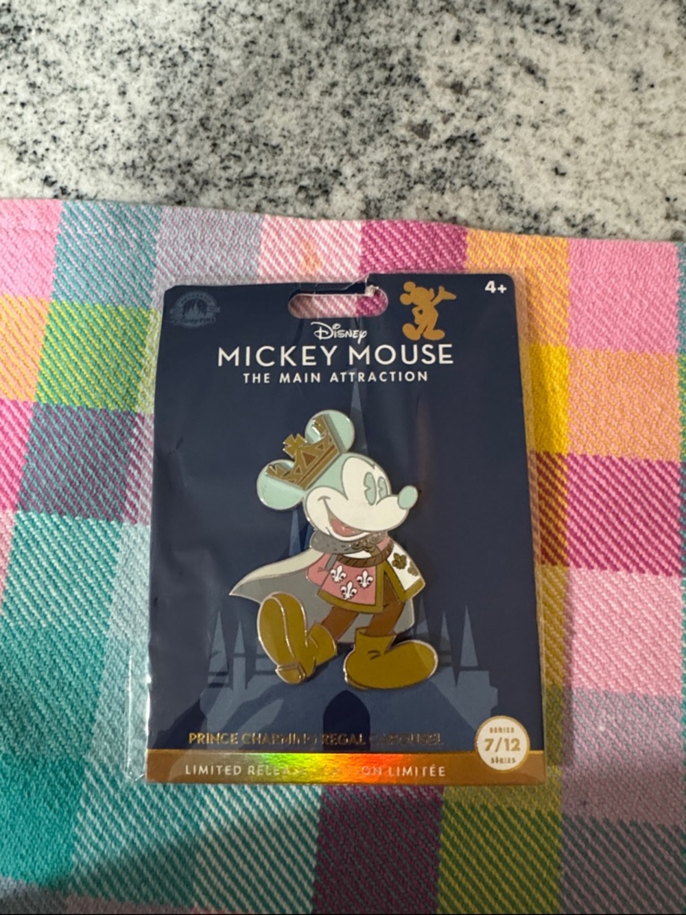 Disney Mickey Mouse Prince Charming Pin - Blue, Gold, Pink